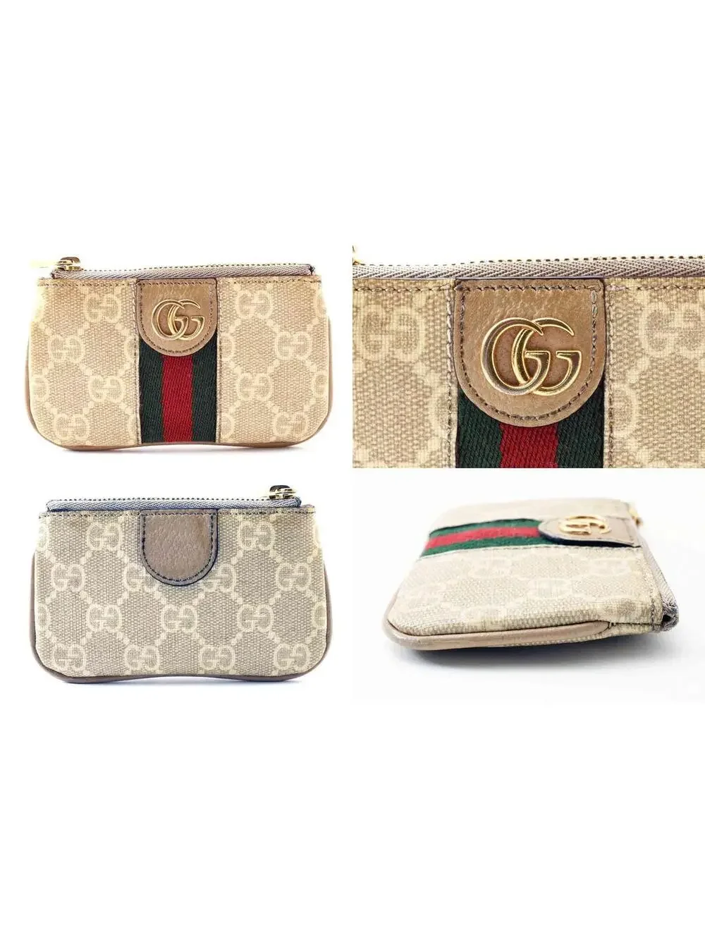 $410 GUCCI Ophidia GG Sherry Line Marmont Coin Case Purse - Picture 2 of 14